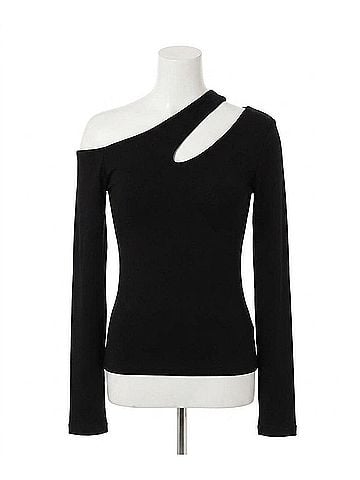 Velvet by Graham & Spencer Rosalina Cut Out Top in Black (view 1)
