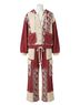 Pol Red Contrast Thermal Patchwork Button Hoodie in Burgundy Size M - photo 1