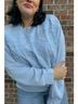 Davi & Dani Blue Elevated Florals Top in Light Blue Size 3X - photo 4