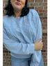 Davi & Dani Blue Elevated Florals Top in Light Blue Size 1X - photo 4