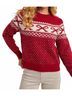Bluivy Red Holiday Crewneck Sweater in Ruby Size M - photo 2
