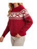 Bluivy Red Holiday Crewneck Sweater in Ruby Size M - photo 5