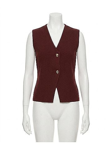 She + Sky Abbie Sweater Vest in Wine (view 1)