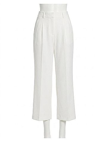 Nic + Zoe Avenue Summer Wide Leg Crop Pant in Classic Cream (view 1)