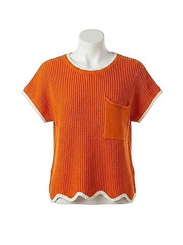 She + Sky Neyland Top in Orange (view 1)
