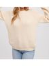 Bluivy White Crochet Lace Open Back Pullover Sweater in Cream Size L - photo 2