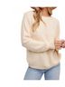 Bluivy White Crochet Lace Open Back Pullover Sweater in Cream Size L - photo 3