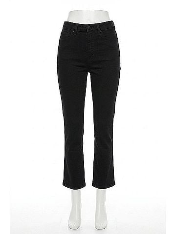 Good American Women's Good Curve Straight Never Fade Jeans in Black (view 1)