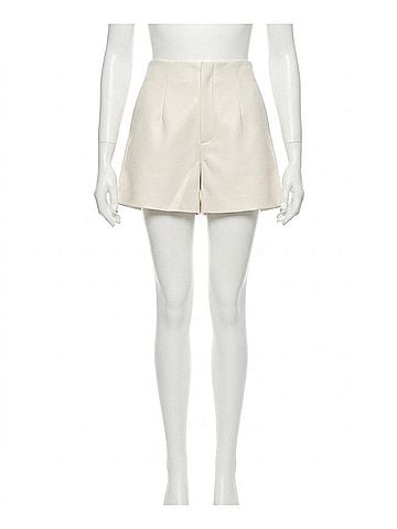 Melissa Nepton Lilo Faux Leather Short in Cream (view 1)
