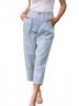 Blu Pepper Solid Blue Farah Capri Pants in Chambray Size M - photo 6