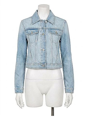 DL1961 Women's Classic Denim Jacket in Fountain (view 1)