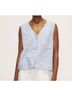 Melissa Nepton Stripes Blue Linden Button Down Vest in Navy Stripe Size M - photo 3