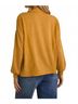 Gilli Solid Yellow Half Zip Reverse Fabric Top in Mustard Size S - photo 3