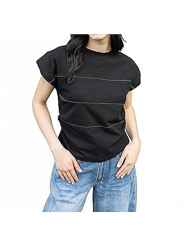 Davi & Dani Chic Charm Lined Top in Black (view 2)