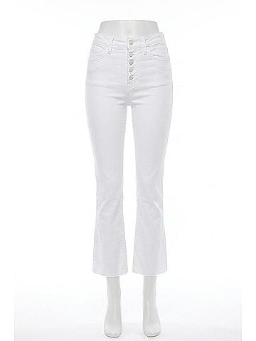 Good American Women's Good Curve Straight Jeans in White (view 1)
