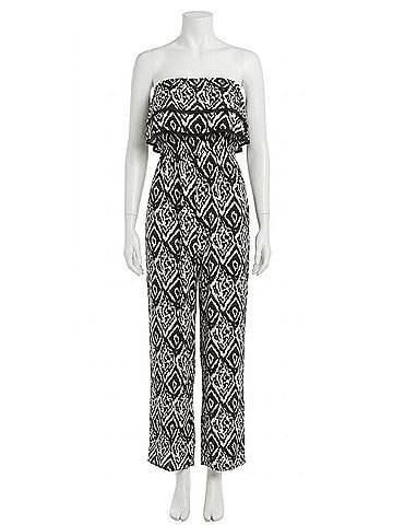 She + Sky Women's Avalea Jumpsuit in Black/White (view 1)