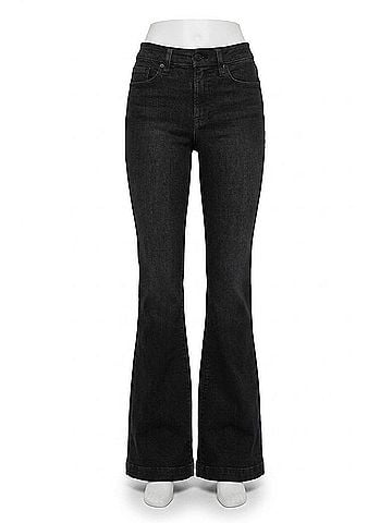 Good American Good Legs Flare Jean in Black (view 1)