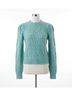 Bluivy Green Puff Sleeve Pointelle Pullover in Mint Size L - photo 1