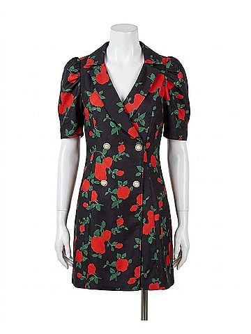 TCEC Rose Mini Dress in Black (view 1)