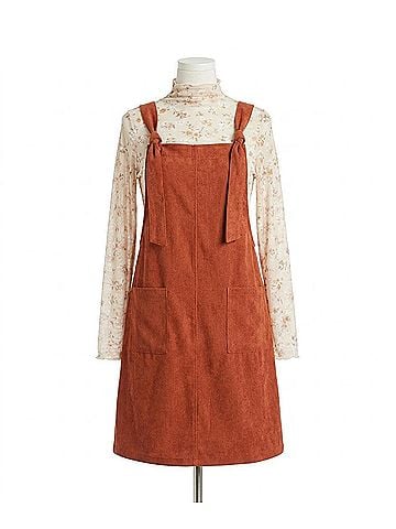 Davi & Dani Gossamer Floral Long Sleeve Top in Beige (view 1)