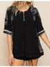 Pol Black Not So Basic Knit Top in Black Size L - photo 2
