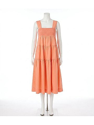 Wishlist Boho Floral Midi Dress in Sunkist/Punch (view 1)
