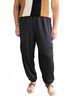 Gilli Solid Black Drawstring Satin Cargo Joggers - Plus in Black Size 2X - photo 5