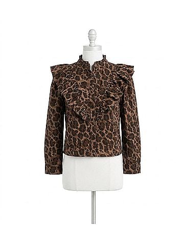Karlie Langley Leopard Print Blouse in Brown Multi (view 1)