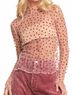 Davi & Dani White Ruby Hearts Mesh Tee in Red Size L - photo 2
