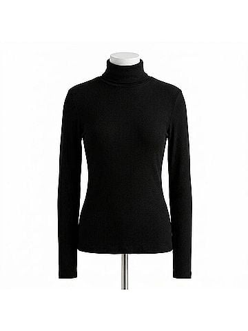 AG Jeans Chels Turtleneck Top in Super Black (view 1)