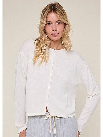 Wishlist Once Upon A Long Sleeve Cardigan in Ivory (view 2)