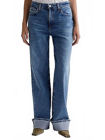 AG Jeans High Rise Wide Leg Jeans in 18yatl (view 2)