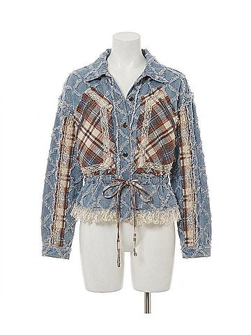 Pol Road Trip Jacket in Pale Blue (view 1)