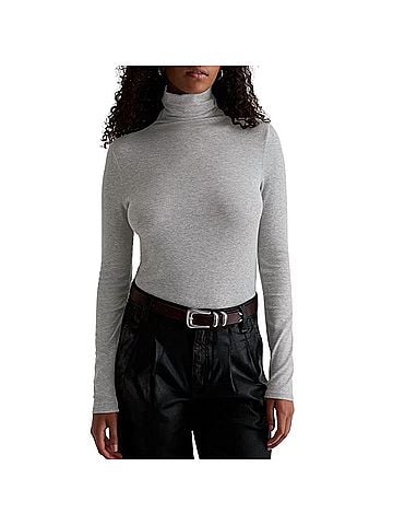 AG Jeans Chels Turtleneck Top in Heather Grey (view 2)