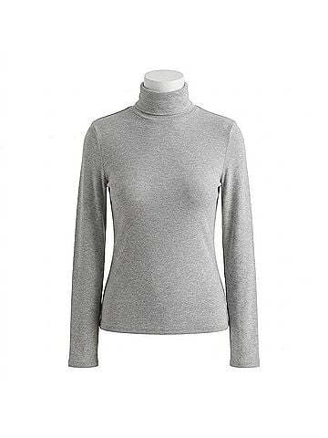 AG Jeans Chels Turtleneck Top in Heather Grey (view 1)