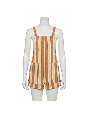 Billabong Beach Crush Overall Romper in Caramel Cafe (view 1)