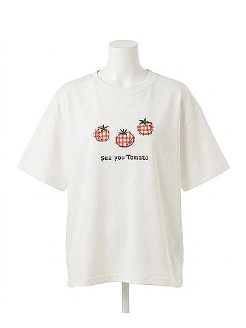 Gilli See You Tomato Graphic Tee in White (view 1)