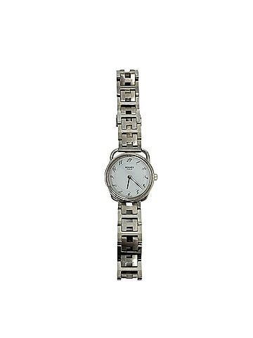 Hermès HERMES Vintage Arceau Stainless Steel Quartz Wristwatch, Silver, 39681 (view 1)