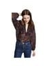 Ulla Johnson Floral Stripes Black Gold Long Sleeve Blouse Size 0X - photo 1