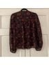 Ulla Johnson Floral Stripes Black Gold Long Sleeve Blouse Size 0X - photo 6