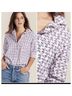 Grayson Threads 100% Cotton Bow Print White Red Long Sleeve Button-Down Shirt Size S - photo 4