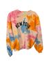 madhappy 100% Cotton Tie-dye Multi Color Pullover Sweater Size S - photo 1