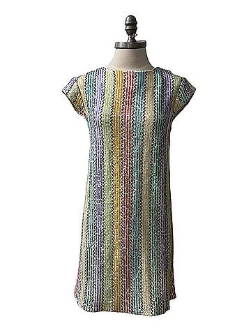 Julie Brown Allora Candystripe Sequin Cocktail Dress (view 1)