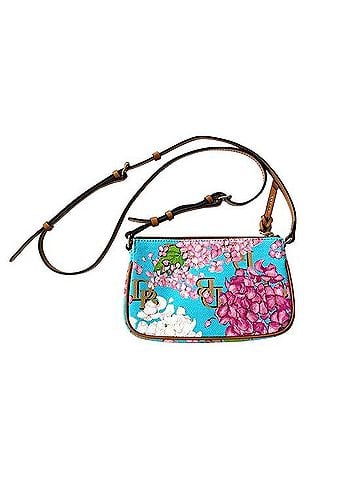 Dooney & Bourke Hydrangea Basketweave Crossbody Pouchette Crossbody Bag (view 2)