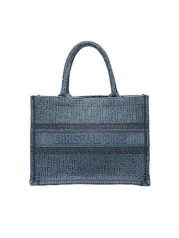 Dior Medium Oblique Denim Book Tote (view 1)