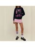 Daydreamer LA Leopard Print Black Pink Sweatshirt Size XS - photo 4