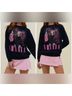 Daydreamer LA Leopard Print Black Pink Sweatshirt Size XS - photo 3