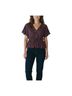 Inclán Studio 100% Cotton Polka Dots Red Blue Short Sleeve Blouse Size L - photo 4