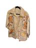 Free People 100% Cotton Floral Ivory Orange Jacket Size XS - photo 1