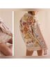 Free People 100% Cotton Floral Ivory Orange Jacket Size XS - photo 14